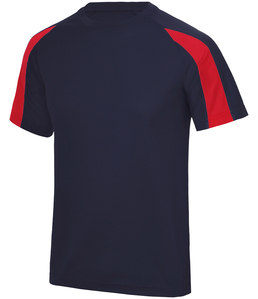 ⚽ Custom Contrast Performance Tee — AWDis JC003