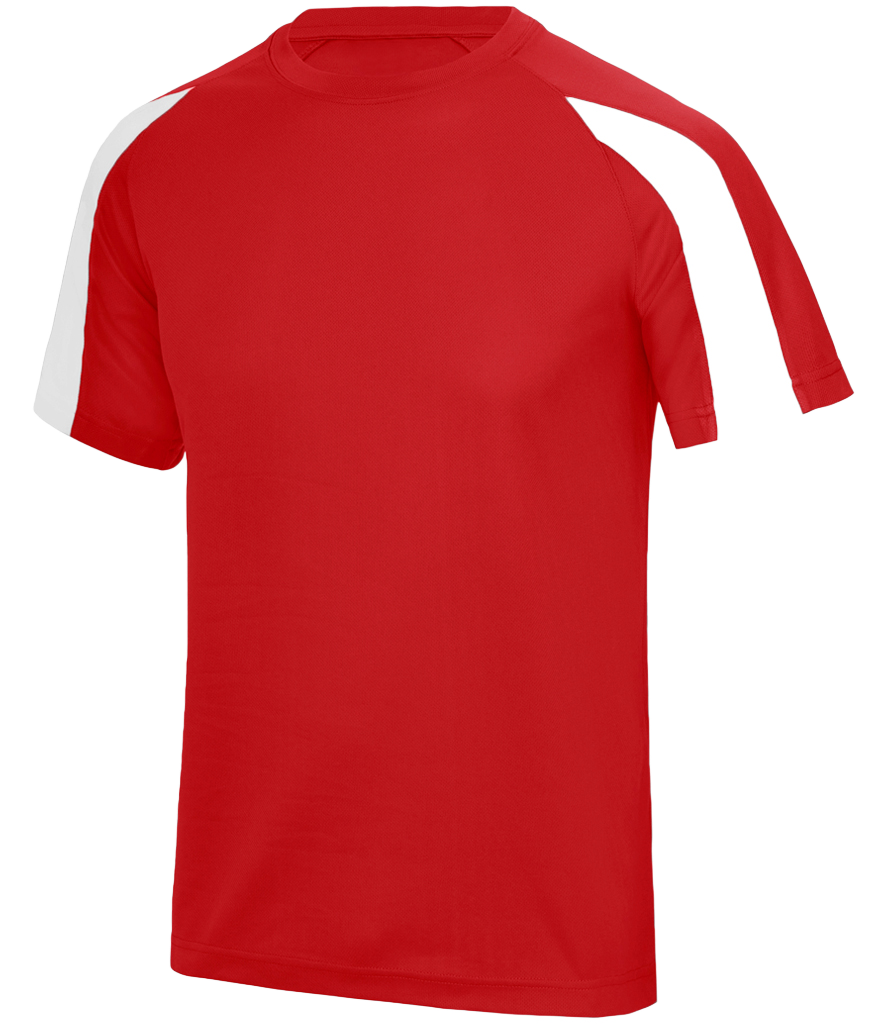 ⚽ Custom Contrast Performance Tee — AWDis JC003