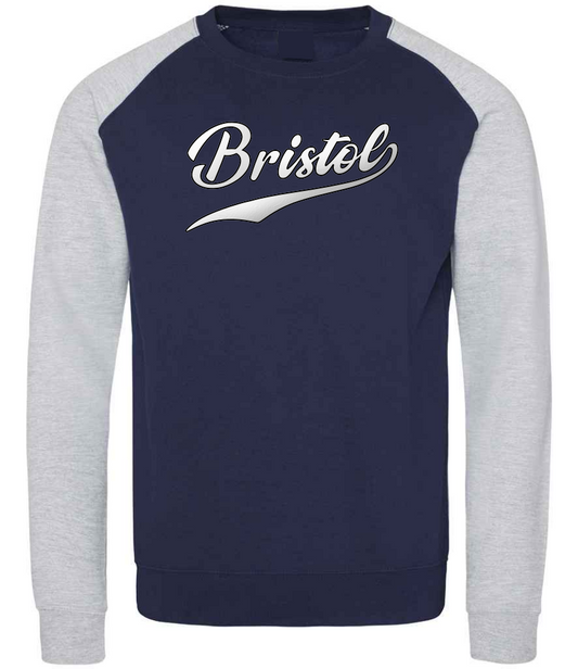 Vintage Retro Bristol Baseball Sweater