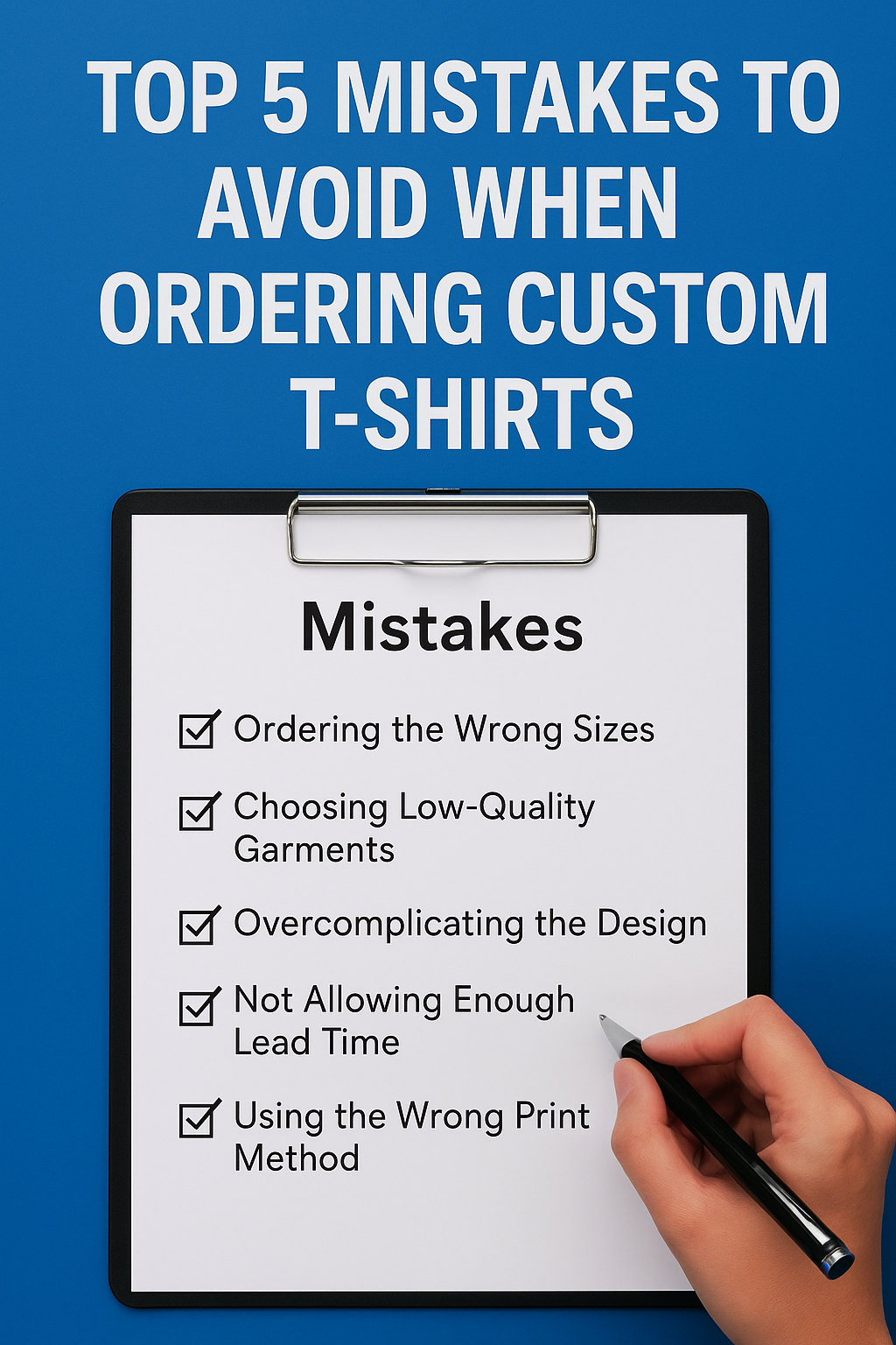 The Top 5 Mistakes to Avoid When Ordering Custom T-Shirts