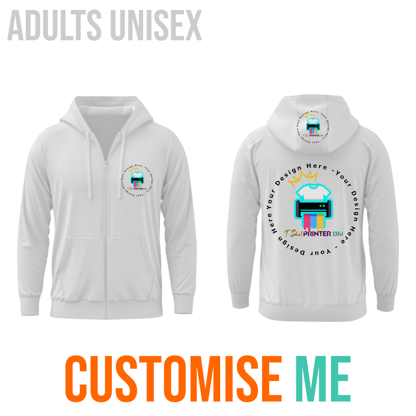 Zip Hoodie Customisable