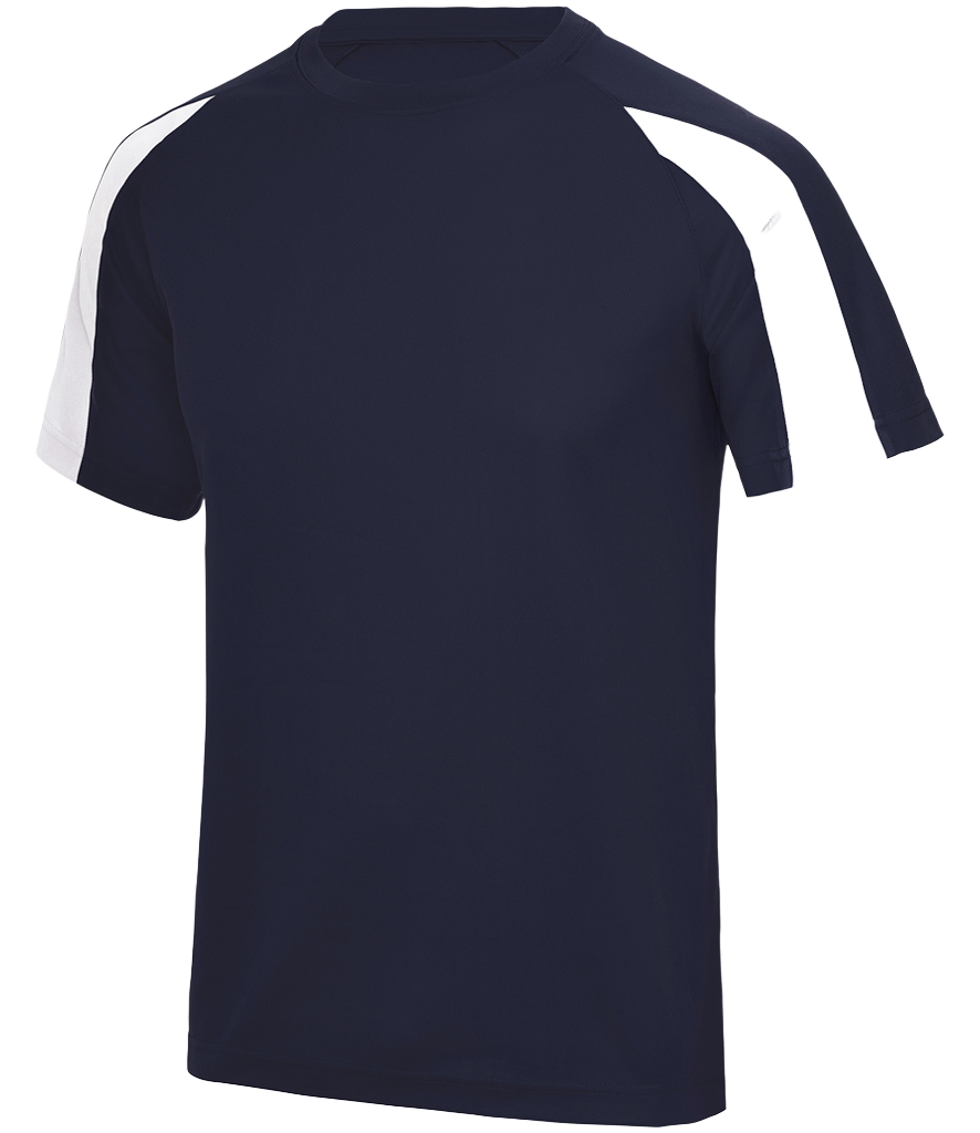 ⚽ Custom Contrast Performance Tee — AWDis JC003