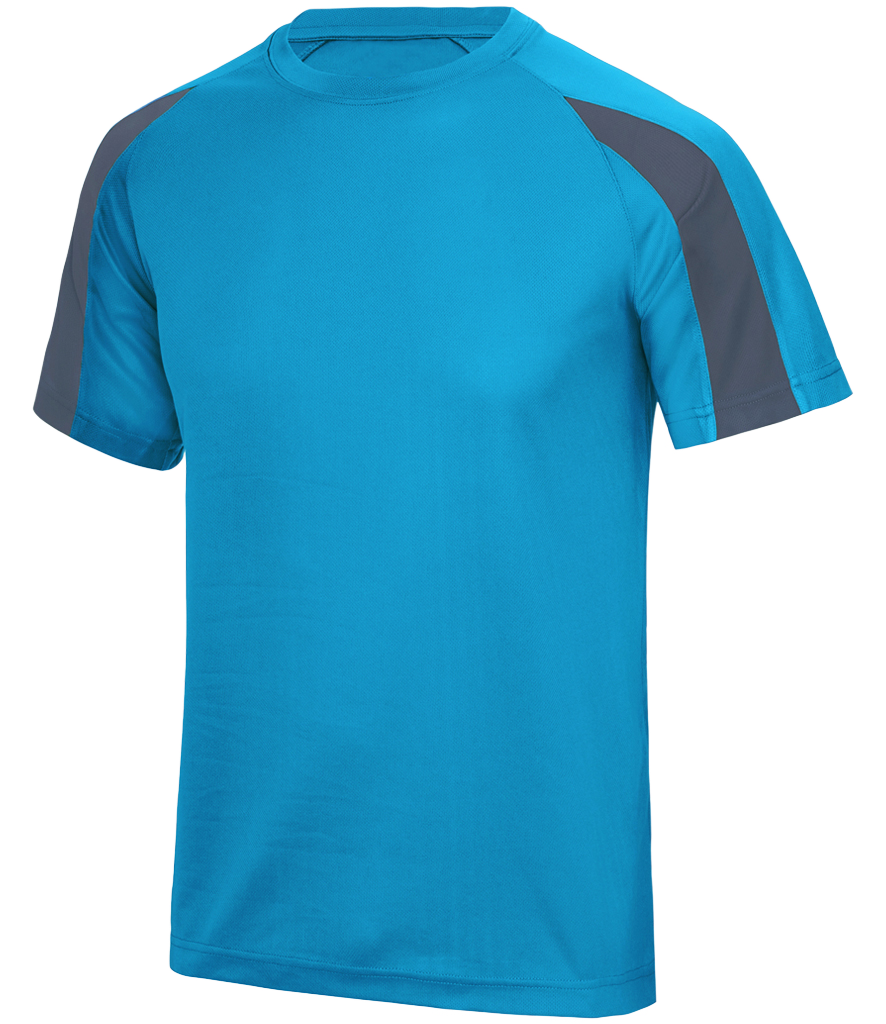 ⚽ Custom Contrast Performance Tee — AWDis JC003